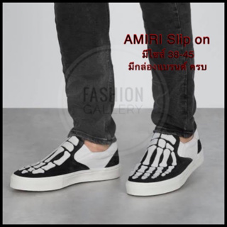 รองเท้าผ้าใบ แบบสวม Amiri Skel Toe (อมิริ) สลิปออน แบบสวม งานคุณภาพดี สุดคุ้ม สินค้าพร้อมจัดส่ง