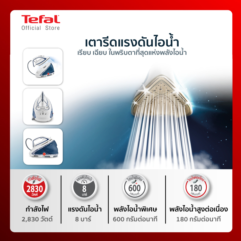 ฟรี-โต๊ะรีดผ้า-tefal-เตารีดไอน้ำหม้อต้ม-รุ่น-pro-express-ultimate-gv9565-ประกัน-2-ปี-เตารีดแรงดันไ