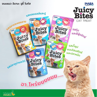 Juicy Bite ( Pack 6 ซอง) คละรส ขนมแมวเม็ดนิ่มหนึบหนับผลิตจากทูน่าและสันในไก่ 100% มี5รสชาติ