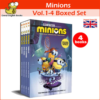 (ใช้โค้ดรับcoinคืน10%ได้) พร้อมส่ง *ลิขสิทธิ์แท้ original*  Minions Vol.1-4 Boxed Set (Minions, 1-4) Paperback