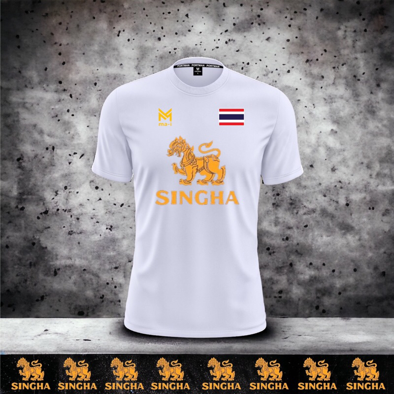 เสื้อกีฬาทีมไทย-สิงห์ทอง-ธงชาติ-สกรีนคมชัด