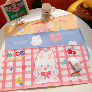 (พร้อมส่ง🌷) ที่รองเม้าส์แบบยาว ลายการ์ตูนกระต่าย Cartoon Soft Cute Bear Rabbit Mouse Pad!