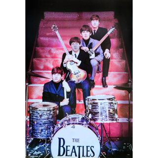 โปสเตอร์ รูปถ่าย วง ดนตรี 4เต่าทอง The Beatles (1960-70) POSTER 24”x35” Inch British Pop Rock MUSIC Photo Vintage V20