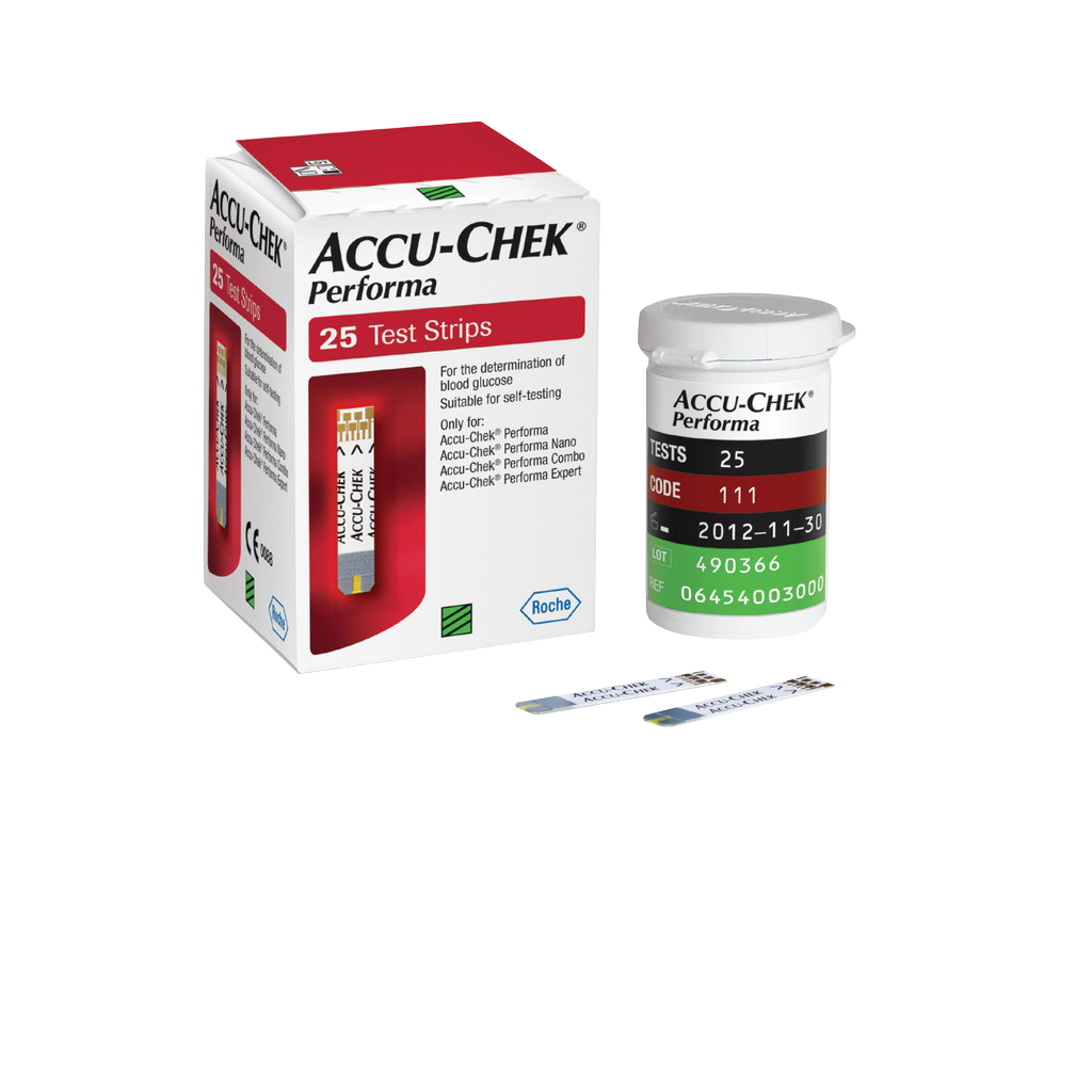 พร้อมส่ง-accu-chek-performa-แผ่นตรวจระดับน้ำตาล-25ชิ้น-กล่อง-สินค้าขายดี-ส่งเร็ว