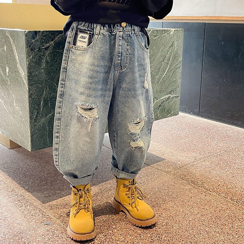 db925-street-jeans-กางเกงยีนส์-สตรีท-ขาดๆ