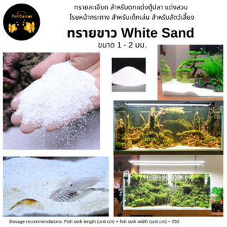 ทรายขาวละเอียด White sand สำหรับตกแต่งตู้ปลา แต่งสวน  โรยหน้ากระถาง สำหรับเด็กเล่น สำหรับสัตว์เลี้ยง 🚚สินค้าพร้อมส่ง