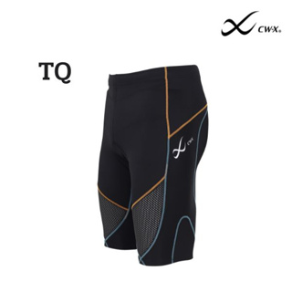 CW-X กางเกงไตรกีฬา Stabilyx Ventilator Tri-Shorts Men รุ่น IC925T สีแถบส้มฟ้า (TQ)