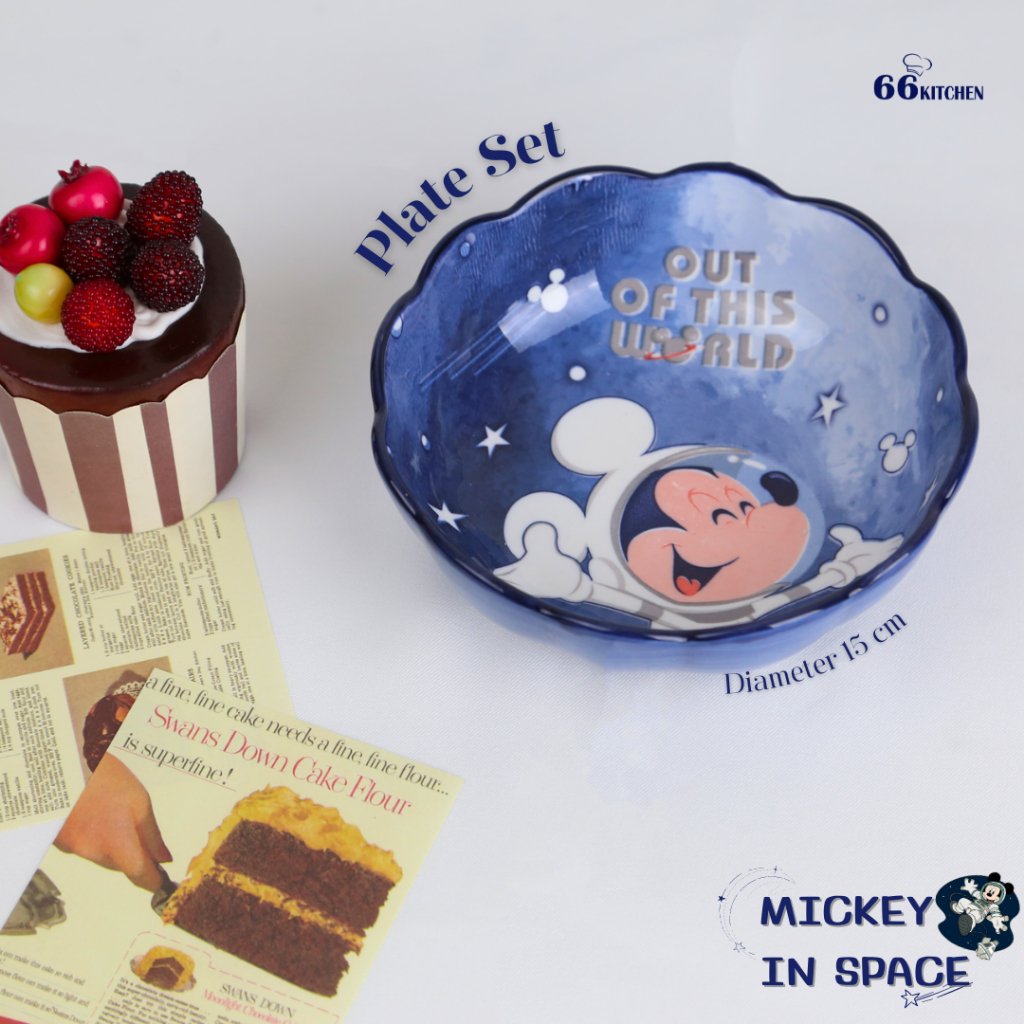 ชุดจานชาม-มิกกี้เมาส์ลายอวกาศ-plate-set-mickeymouse-in-space