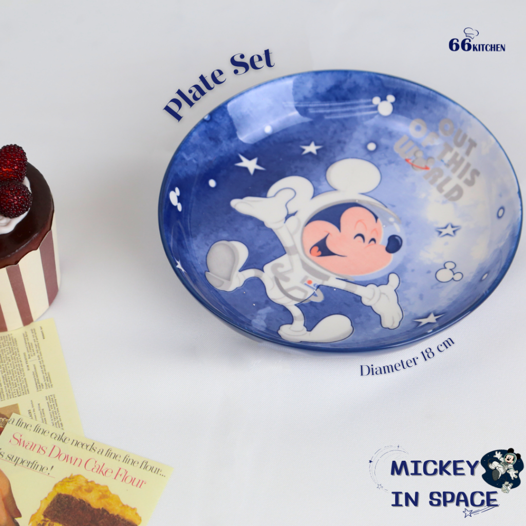 ชุดจานชาม-มิกกี้เมาส์ลายอวกาศ-plate-set-mickeymouse-in-space