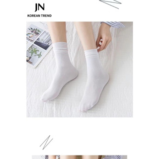JN Studio JNstudio ถุงเท้ายาว ถุงเท้าแฟชั่น ผ้านิ่มใส่สบาย Sock Chic ทันสมัย สบาย ins A26N008 36Z230909