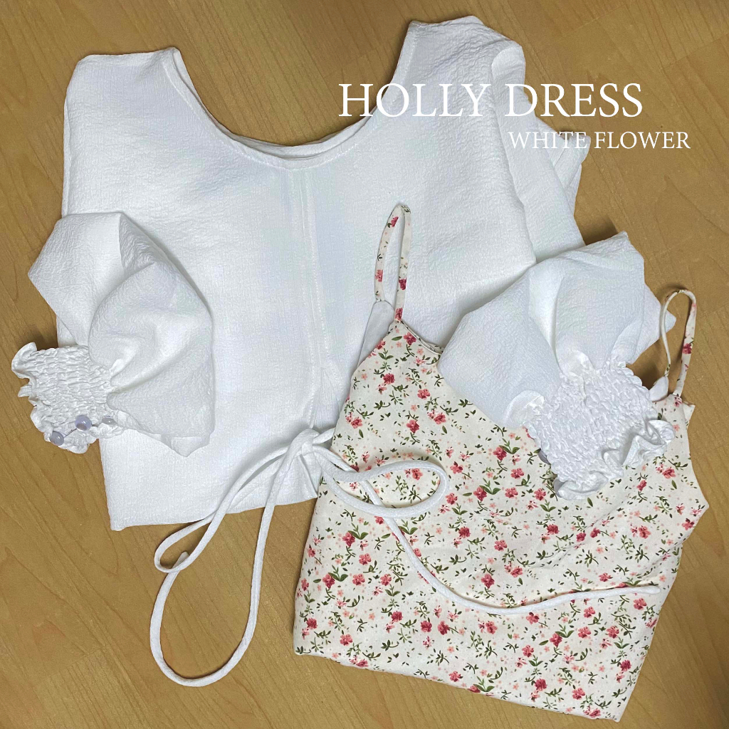 holly-dress-mini-dress-ปลายแขนจั๊มพร้อมซับด้านใน-more-ly