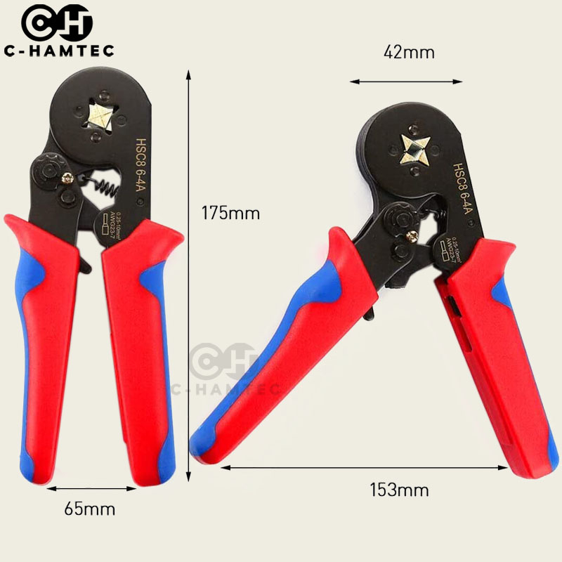 คีมย้ำหางปลาคอร์ดเอ็น-hsc8-6-4a-0-25-10mm2-พร้อมหางปลาคอร์ทเอ็น-1800-ตัว