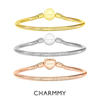 CHARMMY Ball lock Snake Chain Bracelet สร้อยข้อมือแสตนเลส