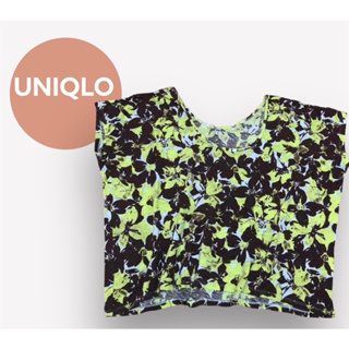 UNIQLO x Cotton T-shirt x M oversize ลายสวย อก 44 ยาว 22.5 • Code : 358(4)