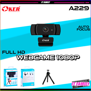 กล้องเว็บแคม  Webcam OKER รุ่น A229 ความละเอียด Full HD 1080P รับประกัน 1 ปี ))ส่งไว