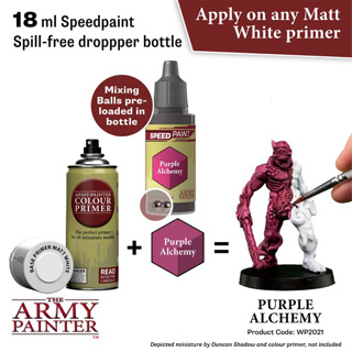 🔥มีของพร้อมส่ง🔥 Army Painter Speedpaint Purple Alchemy 18ml AP-WP2021 สีทาโมเดล สีอะคริลิค สูตรน้ำ มี Mixing balls ในขวด