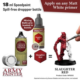 🔥มีของพร้อมส่ง🔥 Army Painter Speedpaint Slaughter Red 18ml AP-WP2012 สีทาโมเดล สีอะคริลิคสูตรน้ำ มี Mixing balls ในขวด