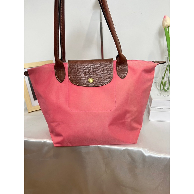 longchamp-s-หูยาวมือสองของแท้-สีพีช-ส่งต่อ-1-850บาท