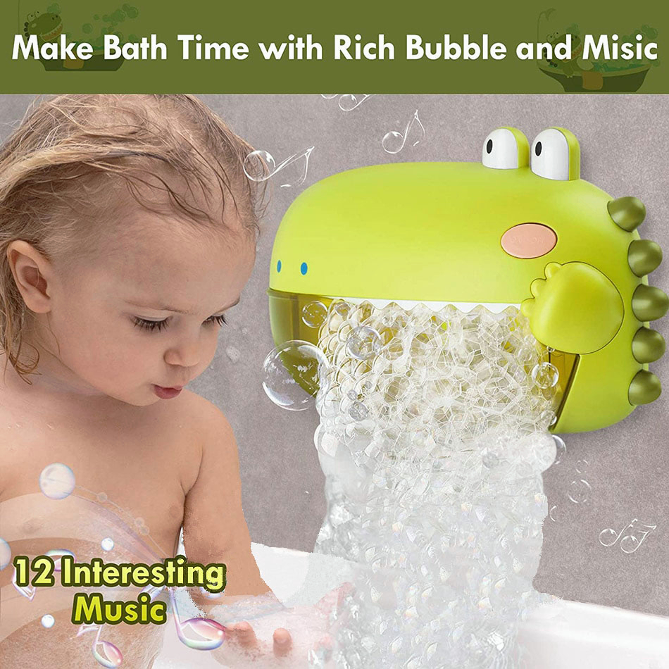 ของเล่นอาบน้ำ-เครื่องฟองไดโนเสาร์-ของเล่นเวลาอาบน้ำ-ของเล่นในน้ำเด็กขี้เล่นอาบน้ํา-ของเล่นห้องน้ำ-เป่าฟองสบู่-bath-toy
