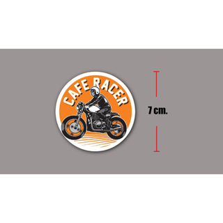 sticker pvc cafe racer สติกเกอร์ มอเตอร์ไซต์ คาเฟ่ เรเซอร์ งานออฟเซ็ทแท้ pvc กันน้ำ กันแดด