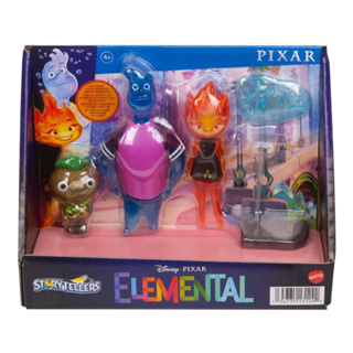 (ของแท้100%) Disney and Pixar Elemental Action Figure 3 Pack (Wade, Ember and Clod)