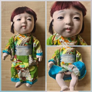 ตุ๊กตาญี่ปุ่นโบราณอิจิมัสซึ ขนาด 10 นิ้ว Ichimatsu doll 10