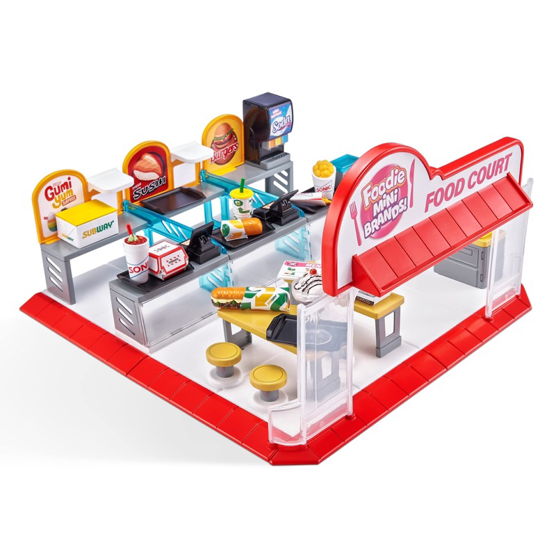 surprise-foodie-brands-mini-food-court-playset-by-zuru-with-32-pieces-to-build-1-exclusive-miniature-collectible-toys