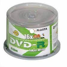 Ridata DVD-R Printable inkjet white(1แพ็ค 50 แผ่น) | Shopee Thailand