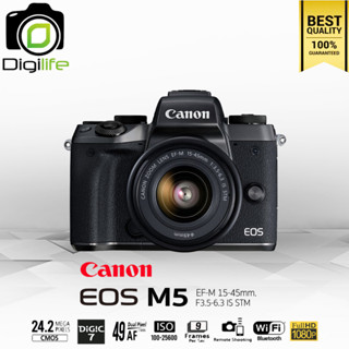 Canon Camera EOS M5 Kit 15-45 mm. F3.5-6.3 IS STM - รับประกันร้าน Digilife Thailand 1ปี