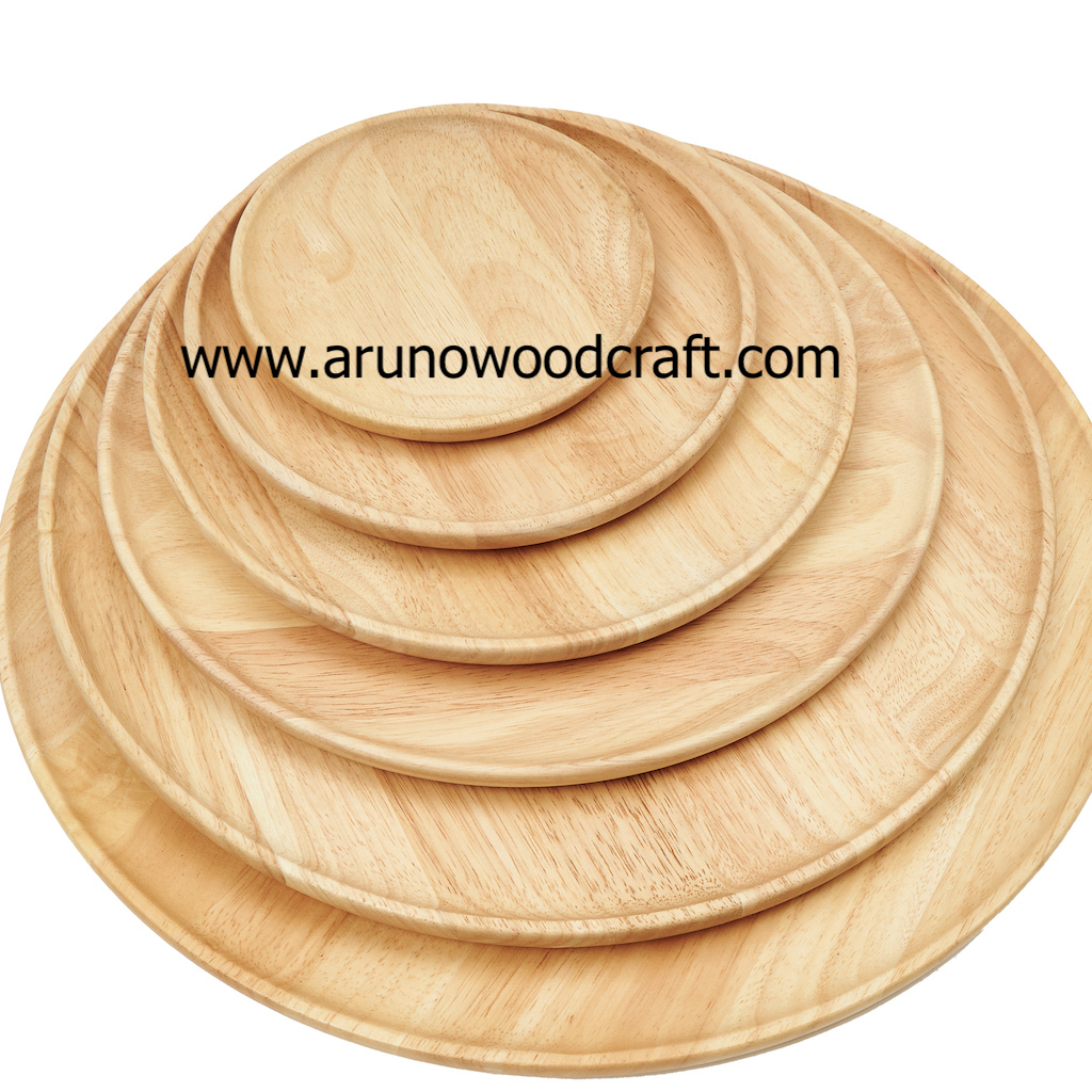 จานกลมไม้ยางพารา-l-rubber-wood-round-plate