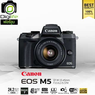 Canon Camera EOS M5 Kit 15-45 mm. F3.5-6.3 IS STM - รับประกันร้าน Digilife Thailand 1ปี