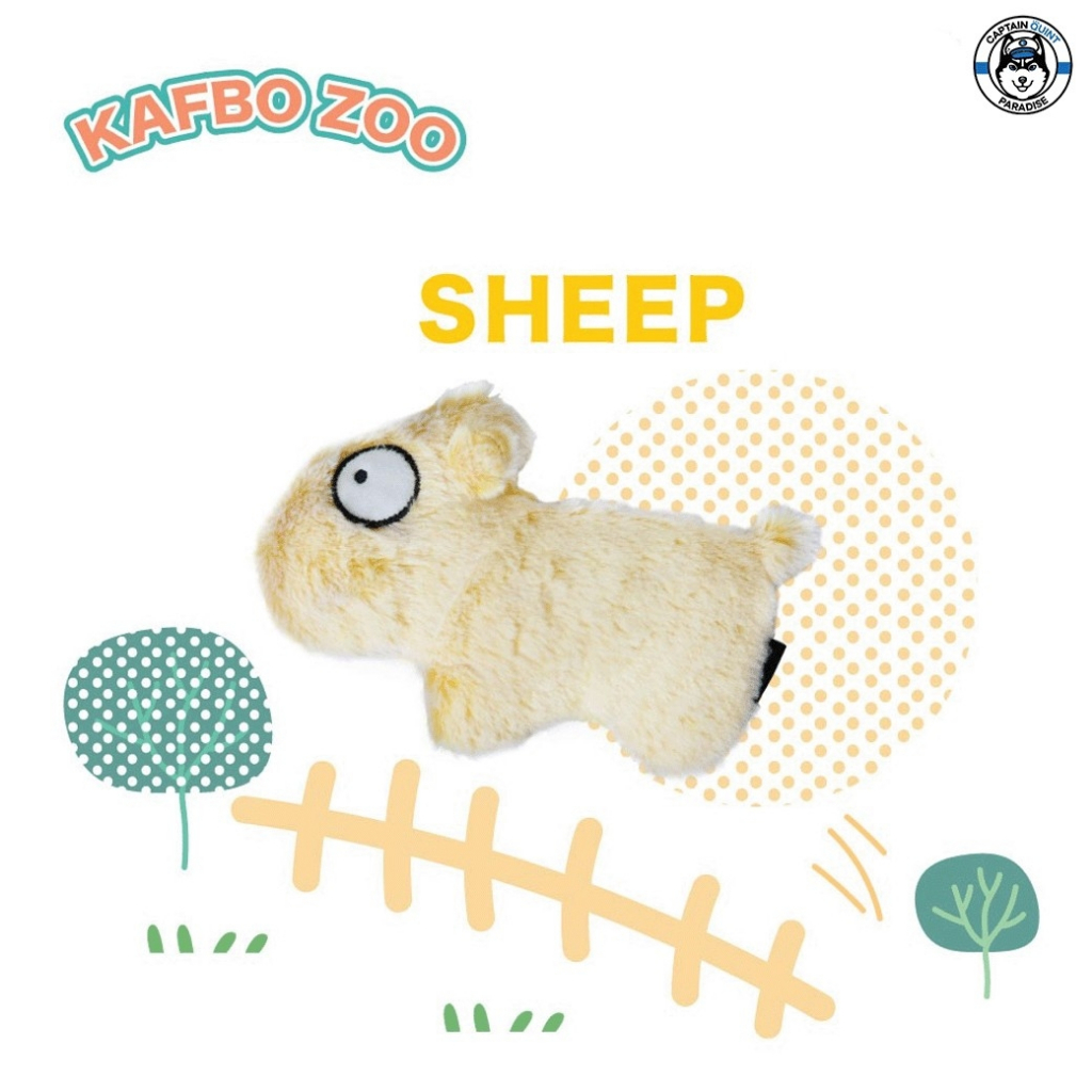 kafbo-zoo-ตุ๊กตารูปสัตว์สำหรับน้องแมว-ตุ๊กตาสำหรับแมว-ของเล่นแคทนิป-ของเล่นสุนัข-ของเล่นลูกหมา-ของเล่นขัดฟัน