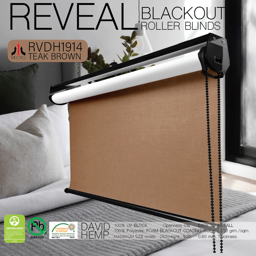 rvdh1914-ม่านม้วน-สีน้ำตาล-teak-brown-ผ้า-blackout-เคลือบโฟมกันแสงและความร้อน-100