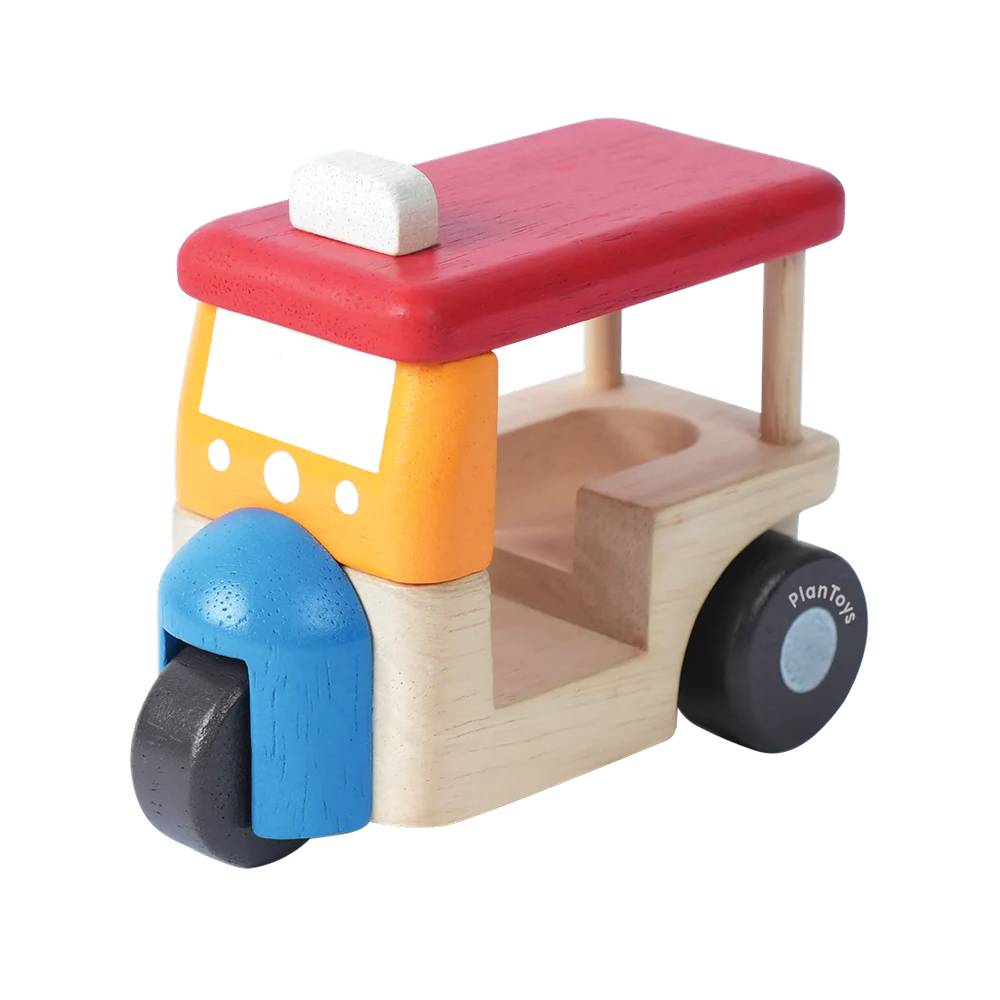 ของเล่นไม้-plantoys-ของเล่นเสริมพัฒนาการ-รถตุ๊กตุ๊ก-thailand-tuk-tuk-1ปี