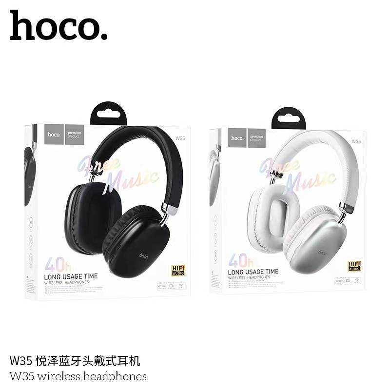 hoco-w35-headphones-หูฟัง-บลูทูธ-หูฟัง-ไร้สาย-หูฟัง-ครอบหู-v5-3-แบตเตอรี่-ทนทาน-ของแท้100