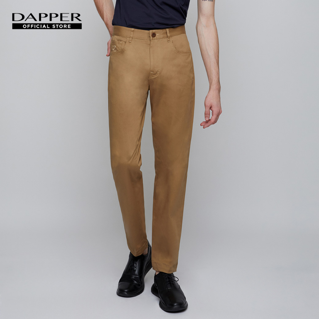 dapper-กางเกงลำลอง-แบบ-5-pockets-ทรง-comfort-fit-สีคาราเมล-tc2c1-602sp