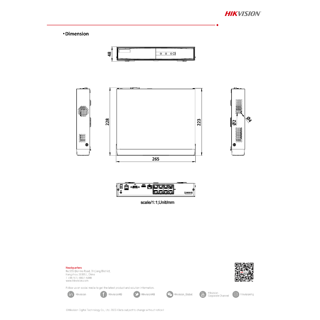 hikvision-nvr-เครื่องบันทึกกล้องวงจรปิด-ระบบ-ip-รุ่น-ds-7108ni-q1-8p-m-c-รองรับกล้อง-poe