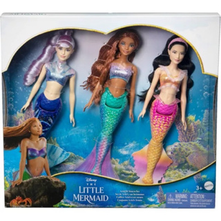 (ของแท้100%) Disney The Little Mermaid Ariel and Sisters Doll Set with 3 Fashion Mermaid Dolls