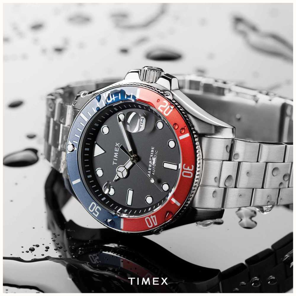 TIMEX TW2V72100 Harborside Coast Automatic นาฬิกาข้อมือผู้ชาย สีเงิน  หน้าปัด 43 มม. | Shopee Thailand