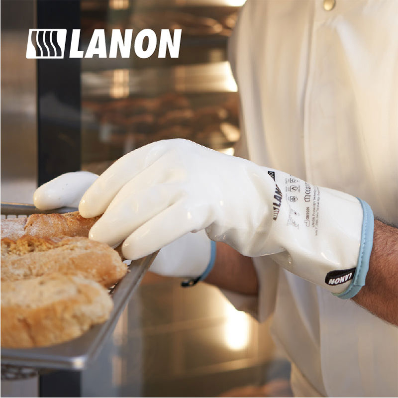 LANON S600(1 คู่)ถุงมือซิลิโคนทนความร้อนและความเย็น ยาว 12 นิ้ว ...