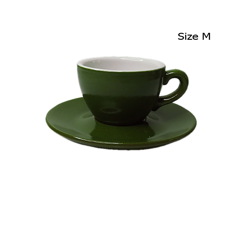 waffle-ถ้วยกาแฟ-150-cc-size-m-ถ้วยกาแฟสีเขียวใบไม้-พร้อมจานรอง-รหัสสินค้า-1618-060
