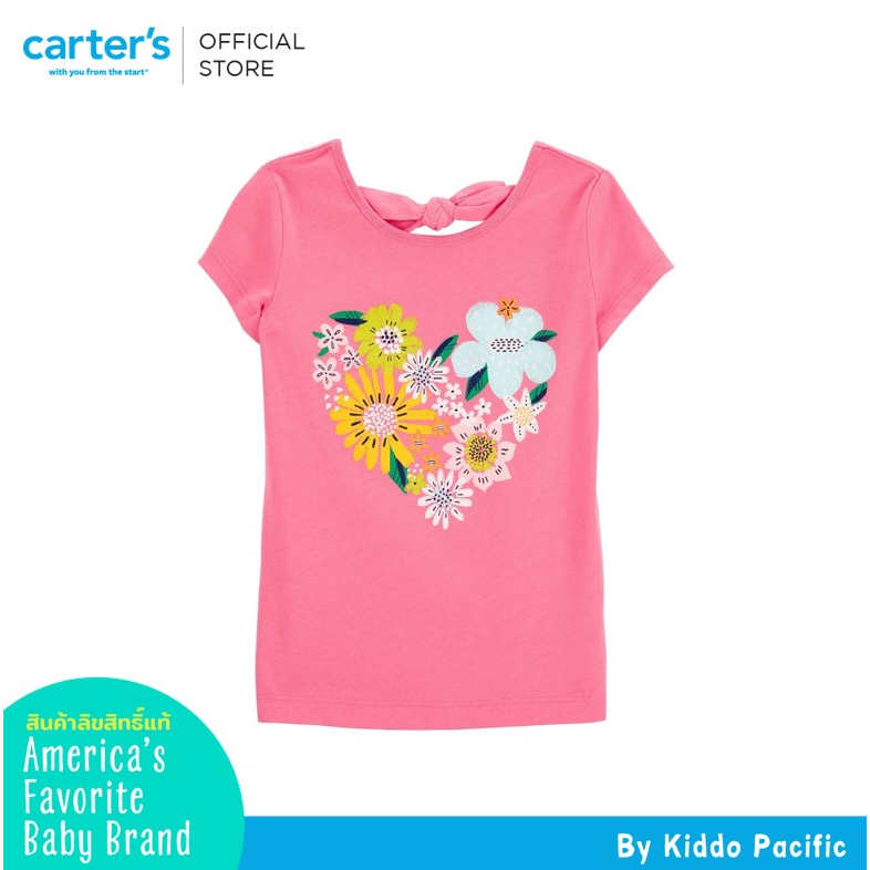 carters-ss-top-pink-florl-heart-top-คาร์เตอร์เสื้อยืดแขนสั้นเด็กผู้หญิง-ลายดอกไม้-l10