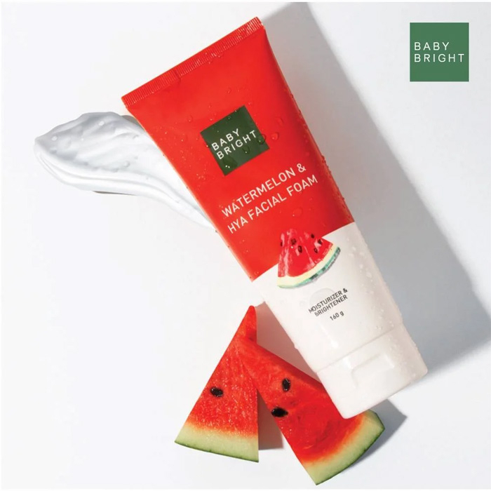 baby-bright-watermelon-amp-hya-facial-foam-160g-โฟมล้างหน้าสูตรแตงโม