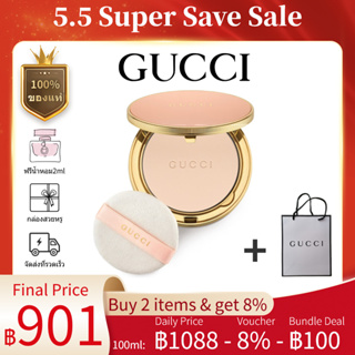 สินค้า เครื่องสำอางของแท้ 100% Gucci Poudre De Beauté Matte Compact Powder #01 #02