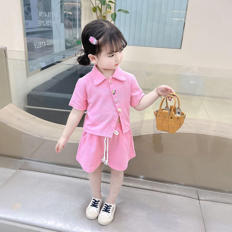 ชุดเซ็ทเด็กผู้หญิงสีชมพูหวานๆสุดน่ารัก-ชุดเซ็ท2ชิ้น-เสื้อผ้าเด็ก-แฟชั่นเสื้อผ้าเด็กโต