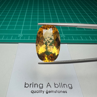 ซิทริน Citrine น้ำหนัก 14.50 ct (10.3x13.2x9)mm เม็ดนี้สวยมากเหสีทอง พลอยธรรมชาติ ไม่ผ่านการปรุงแต่ง ไฟเต็ม สะอาด