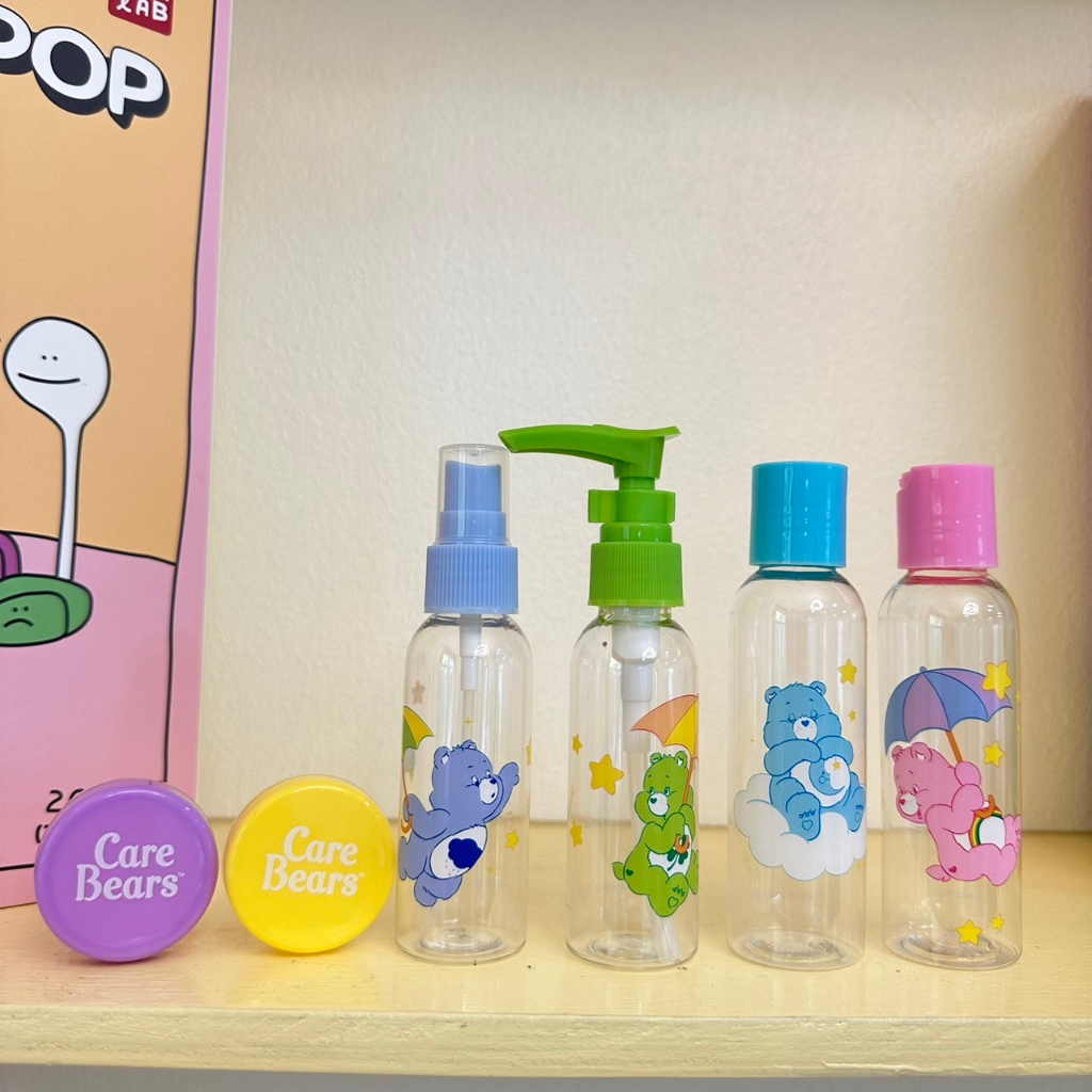 พร้อมส่ง-care-bears-เซ็ต-6-ชิ้น-ขวดโลชั่นพกพา-ขวดแบ่งครีม-ขวดสเปร์ย-ขวดปั๊ม-ขวดแบ่งพกพา