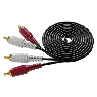 สินค้า สาย AV ขาว-แดง สัญญาณเสียง เข้า 2 ออก 2 ผู้-ผู้ ยาว 1.5 เมตร AC CABLE RED-WHITE 2 INPUT 2 OUTPUT MM/MM 1.8 M.
