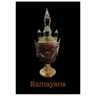 หัวโขน รามเกียรติ์ Ramayana Ban Ruk Surasa Head Statue (อากาศตะไล) (1/1 Wearable)