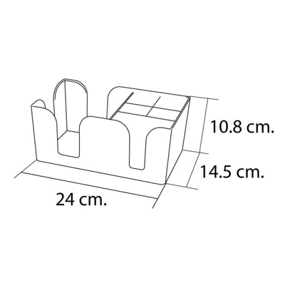waffle-ที่ใส่กระดาษเช็ดปาก-กล่องแคดดี้-6-ช่อง-บาร์ออแกไนเซอร์-รหัสสินค้า-1610-247